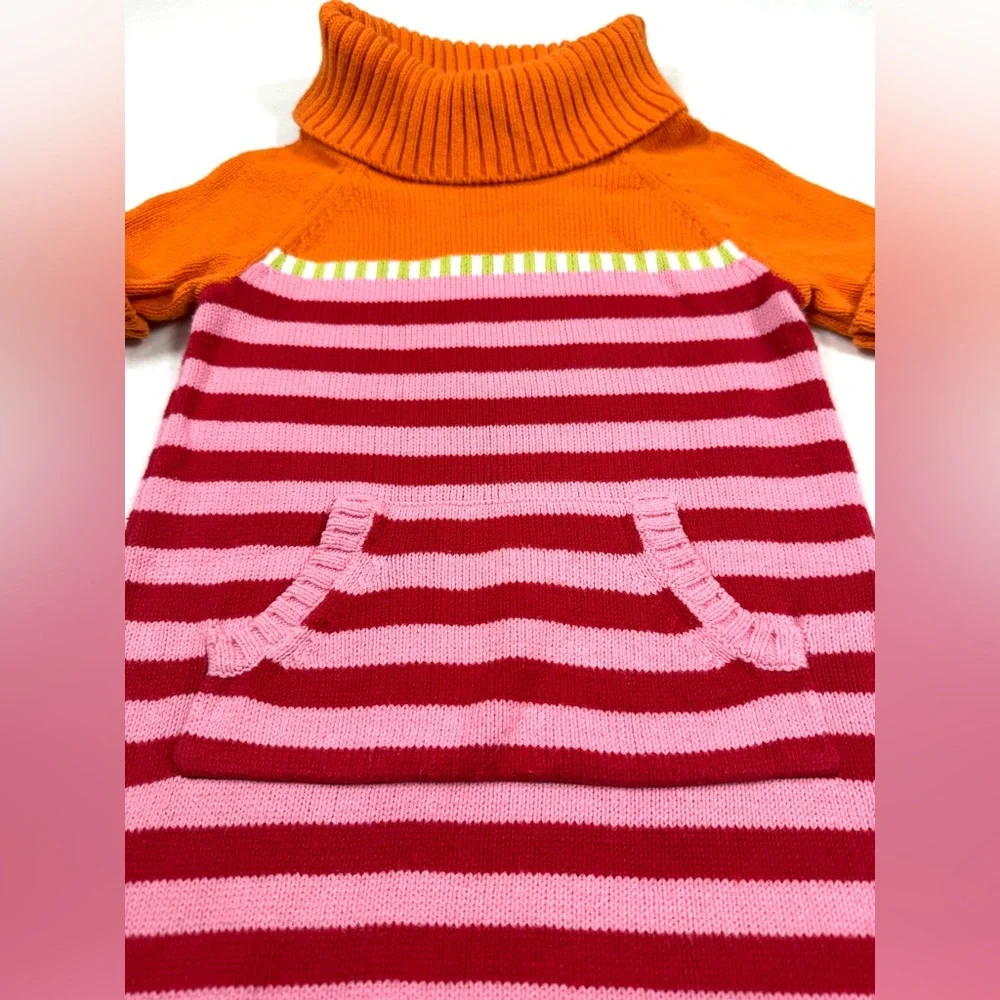 GYMBOREE Girls Sweater Dress Striped Turtleneck 4 Winter Brights‎ 2011 Kidcore